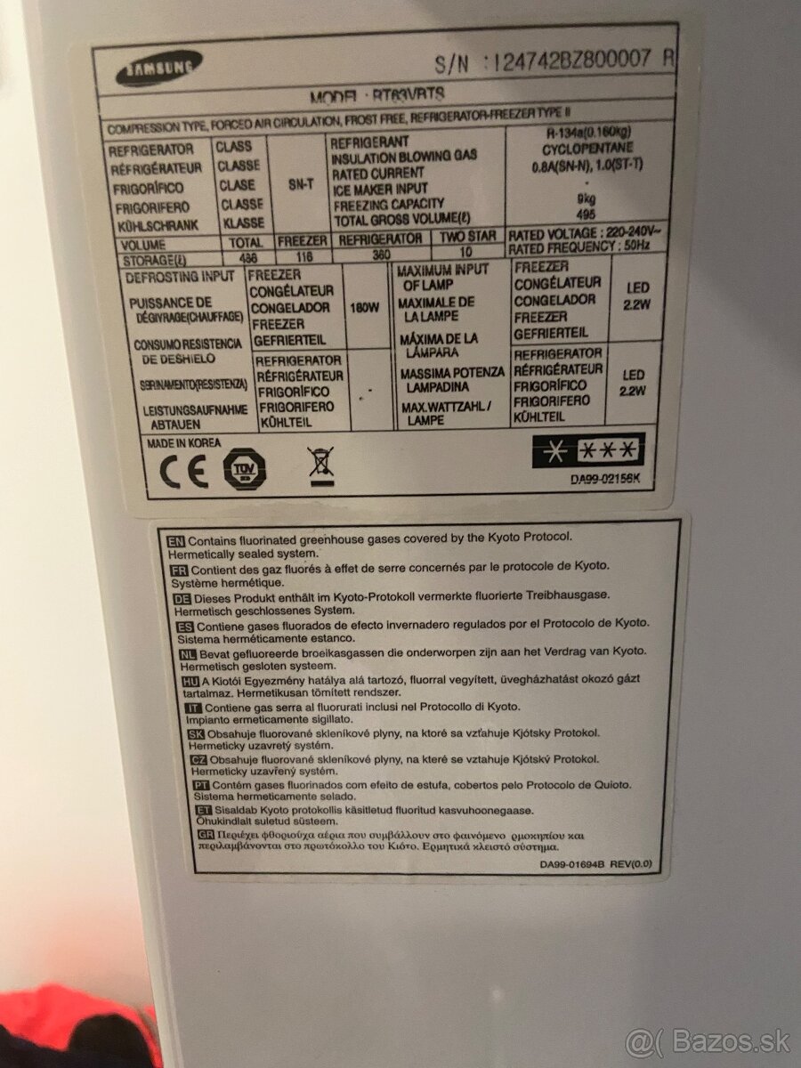 Predám chladničku Samsung - 5