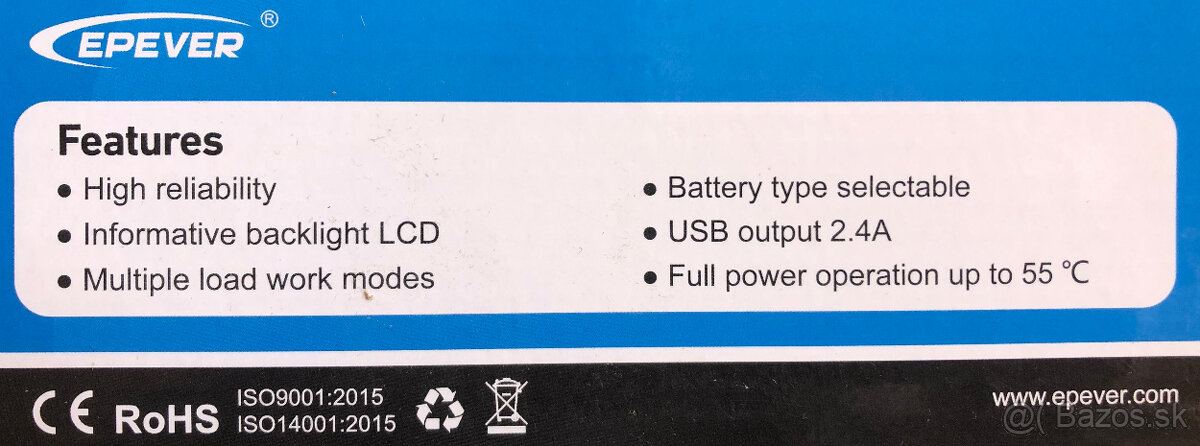 Solárny regulátor EPEVER VS6024AU 60A - 5