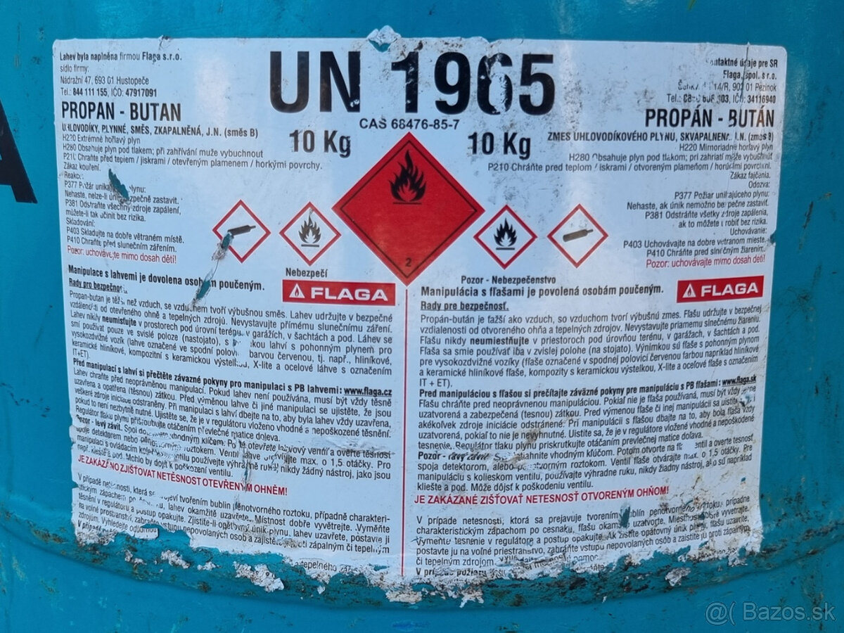 Propán-butánová fľaša 10kg Flaga plná - 5