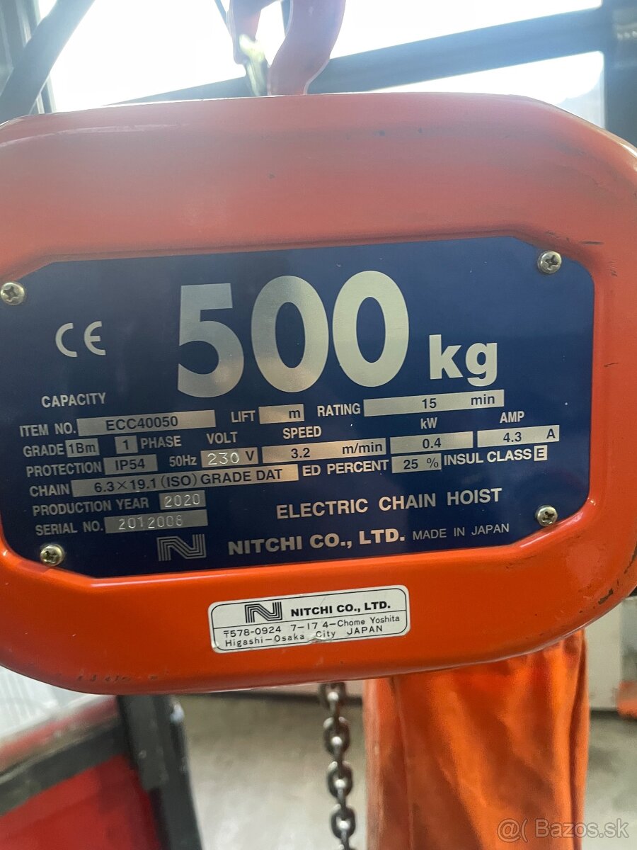 Navijak YALE NITCHI EC4050 0,5T CHAIN. 2020 z NÓRSKA. - 5