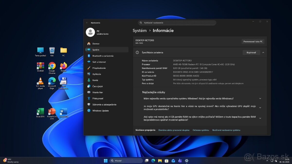 Počítač Akyga s monitorom a príslušenstvom - 5