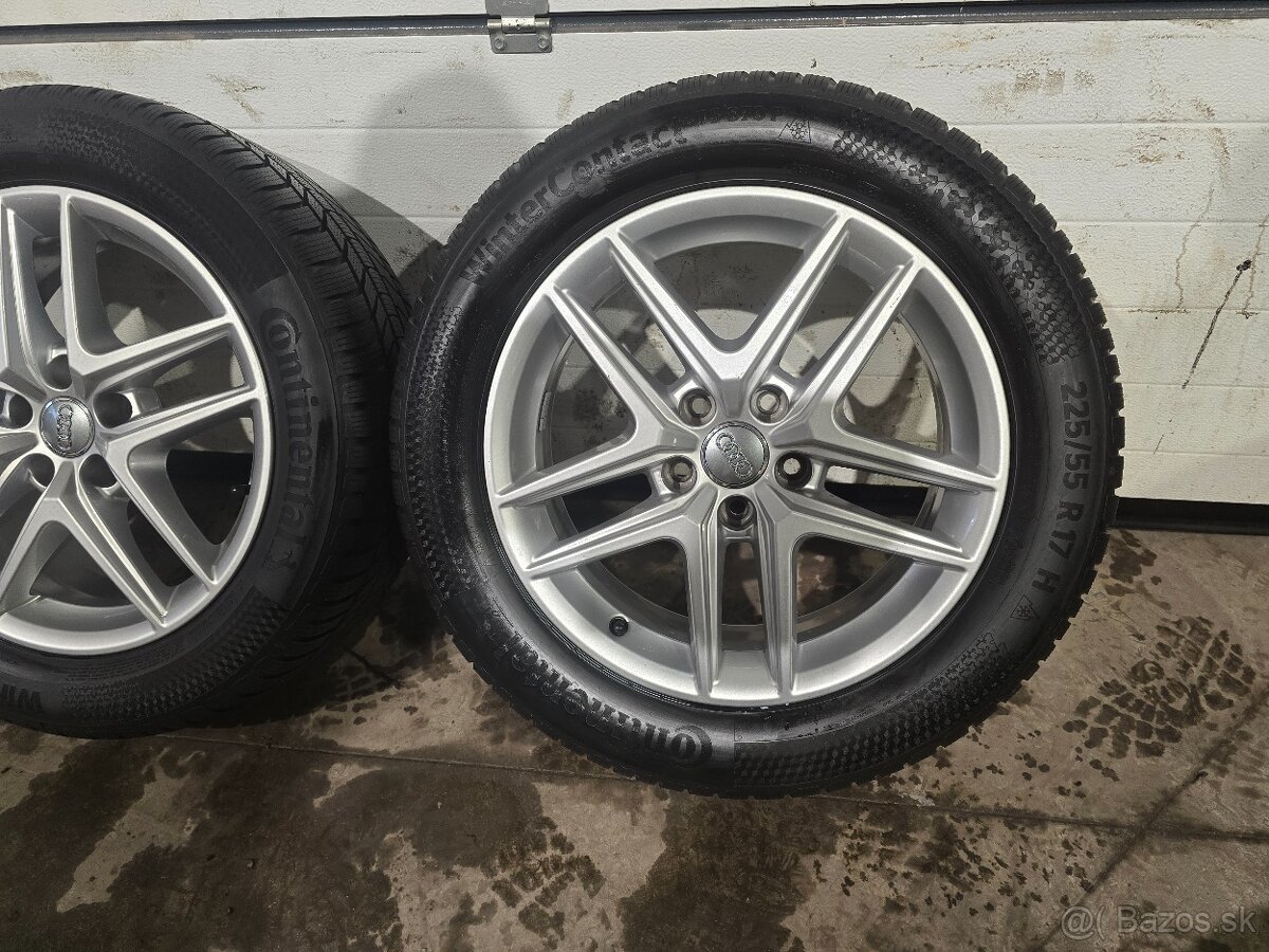 Zimná Sada AUDI A4 Allroad+Zánovné Continental 225/55 R17 - 5