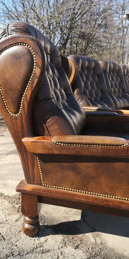 Kožená sedacia súprava 3+1+1 - 5