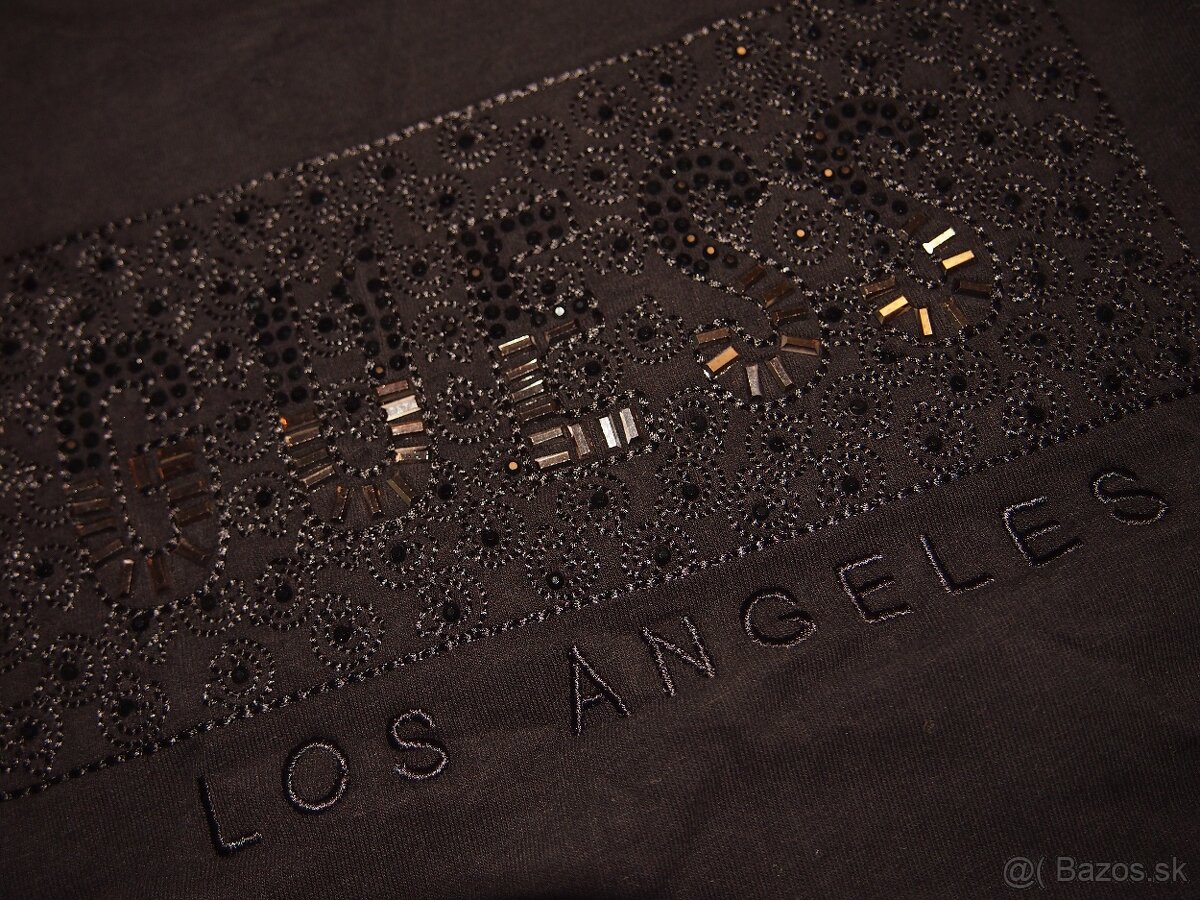 Guess dámske čierne tričko s dlhým rukávom - 5