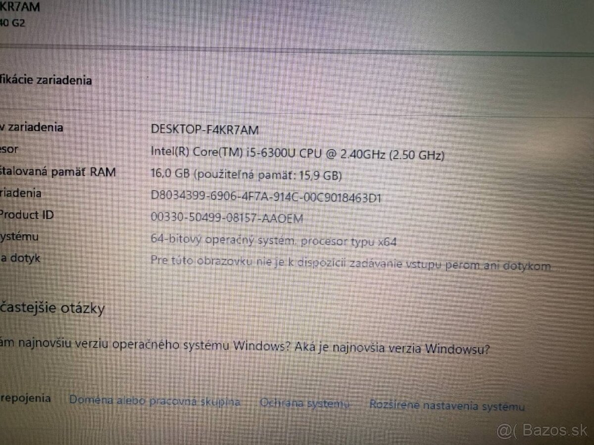 Notebook HP ProBook 640 G2 i5-6300U / 16GB RAM / 256GB SSD - 5