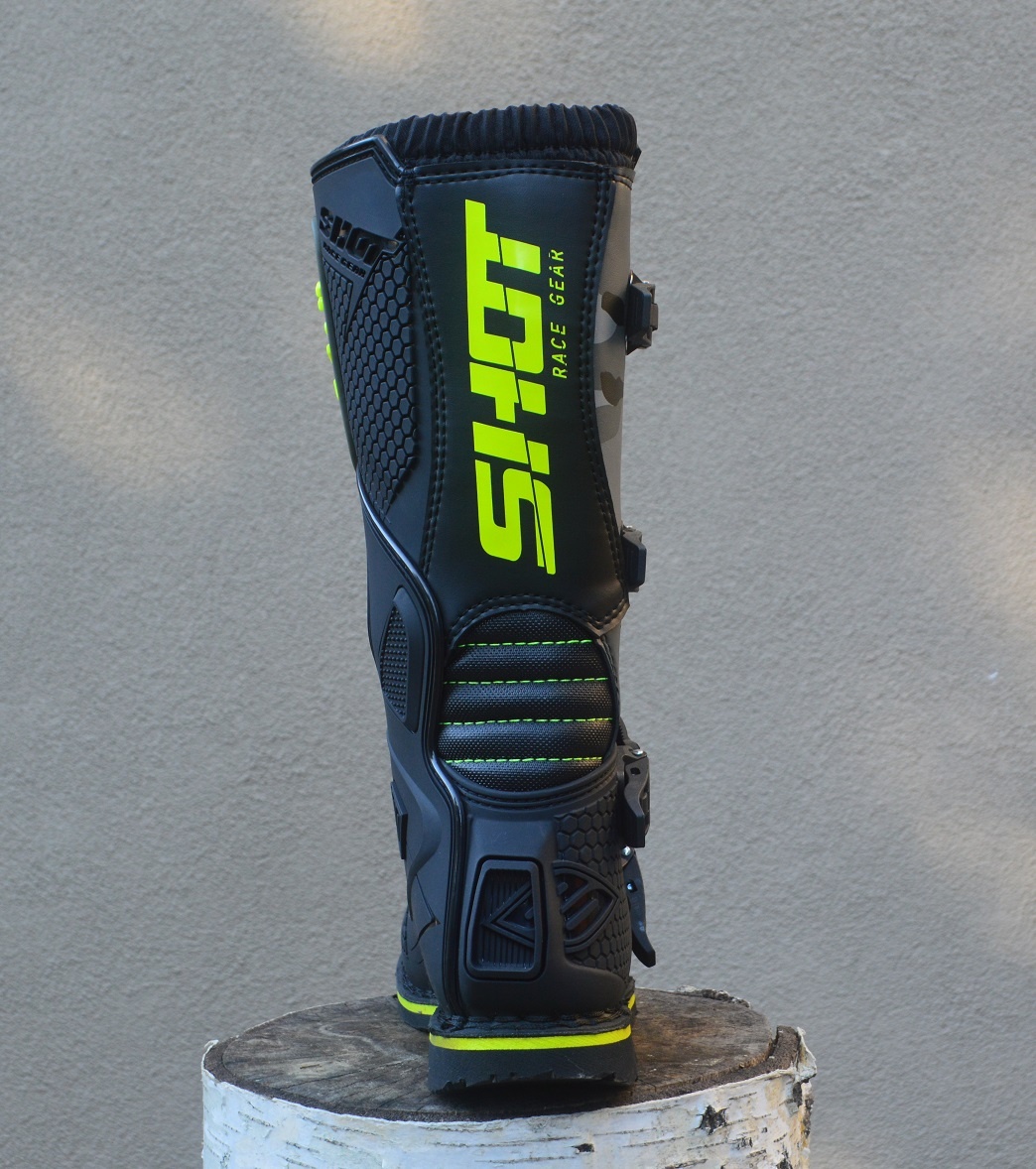 Čižmy topánky SHOT sivé camo žlté - 5