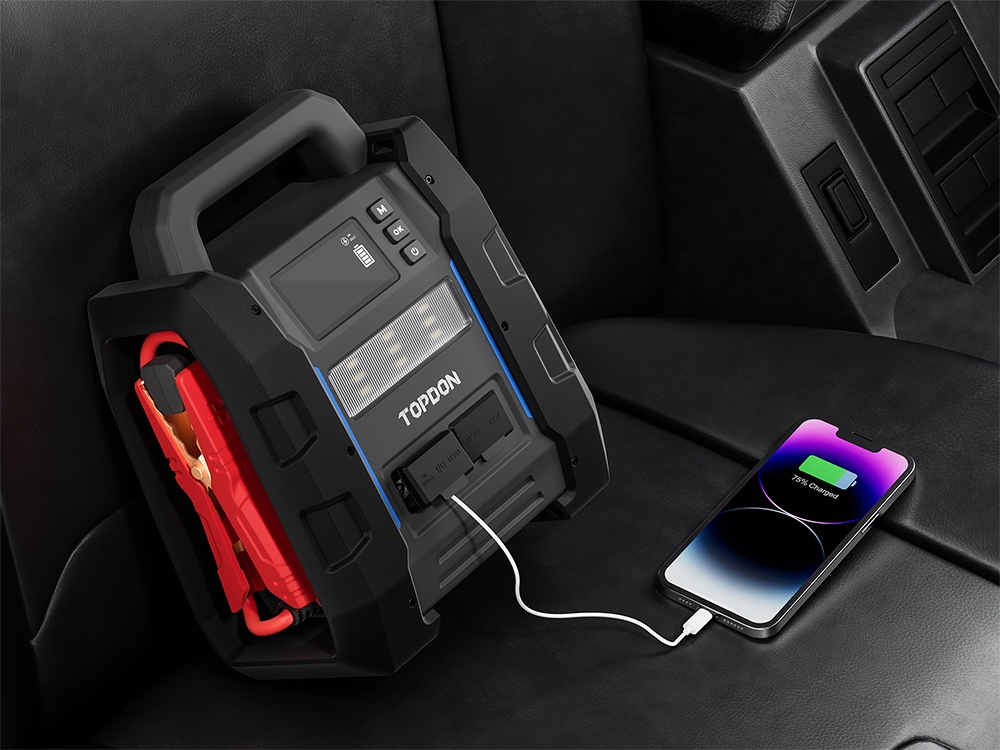 Topdon V4500 booster a tester batérii, powerbanka - 5