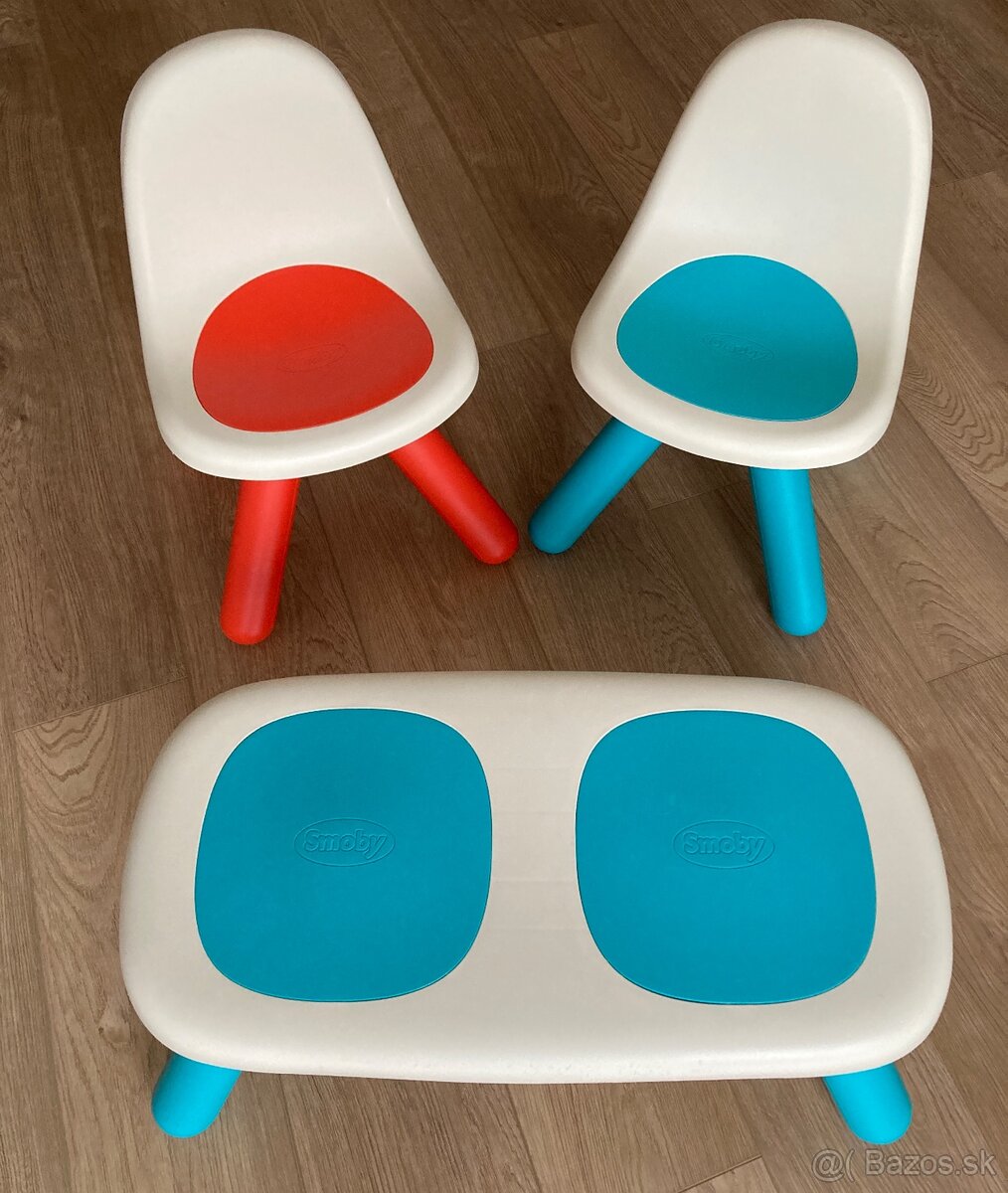 SET Smoby (stôl, lavička, stoličky, taburet) - 5