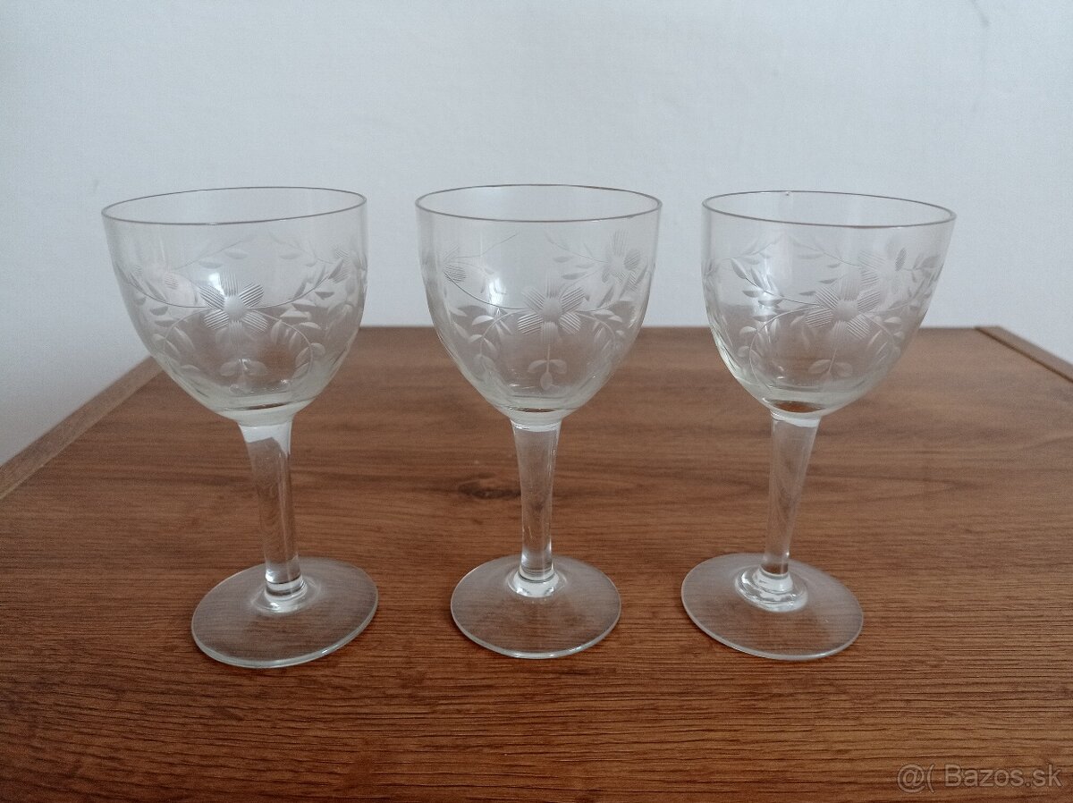 Rôzne retro sada sklenených pohárov - 5