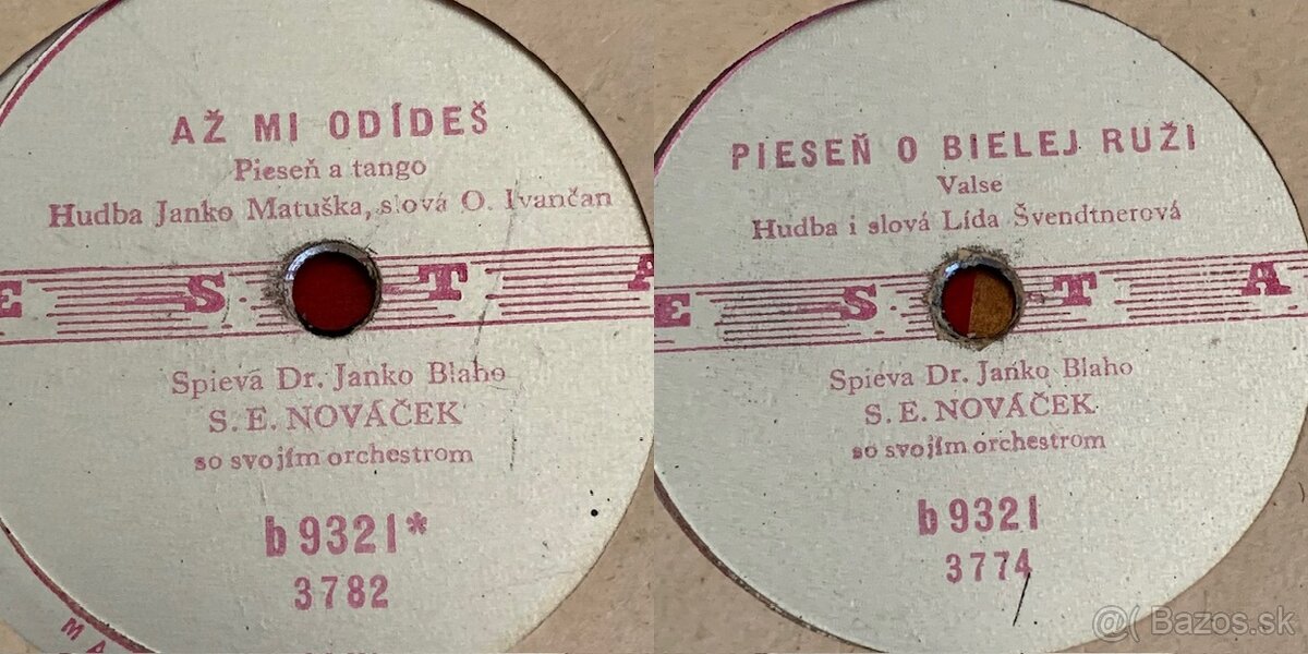 Predám Šelakové platne - František Krištof Veselý G.Dusík .. - 5