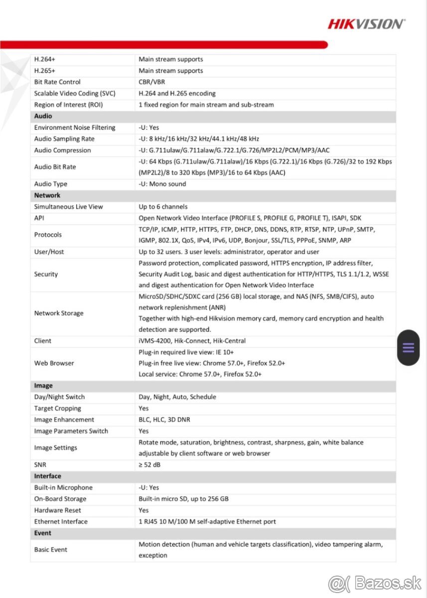 Hikvision 4K IP kamera DS-2CD2086G2 black - 5