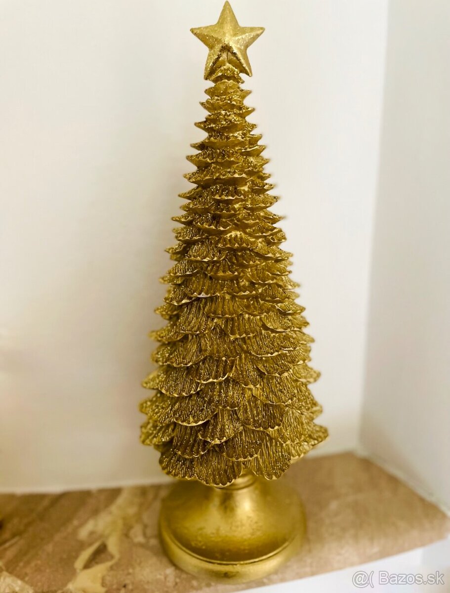 vianoce - sada mix doplnky zlate - 5