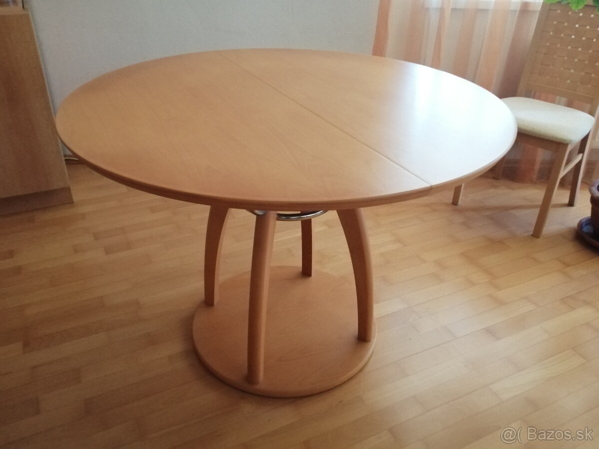 Okrúhly rozťahovací jedálenský stôl - 5