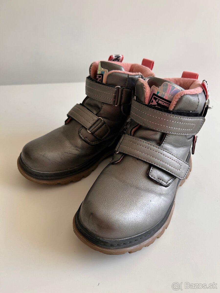 Dievčenské zateplené čižmy 30 - 5