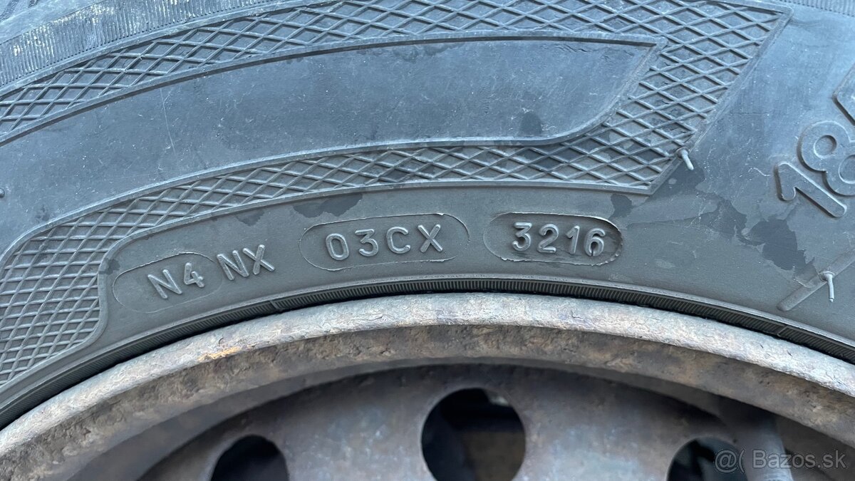 Zimné pneu 185/65 R15 na plechových diskoch 4x108 - 5