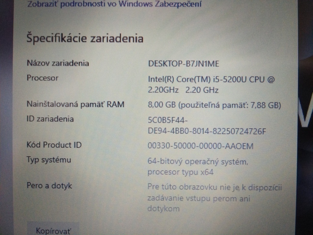 predám HP elitebook 820 G2 ,Intel® Core™ i5 ,8gb ram ,ssd - 5