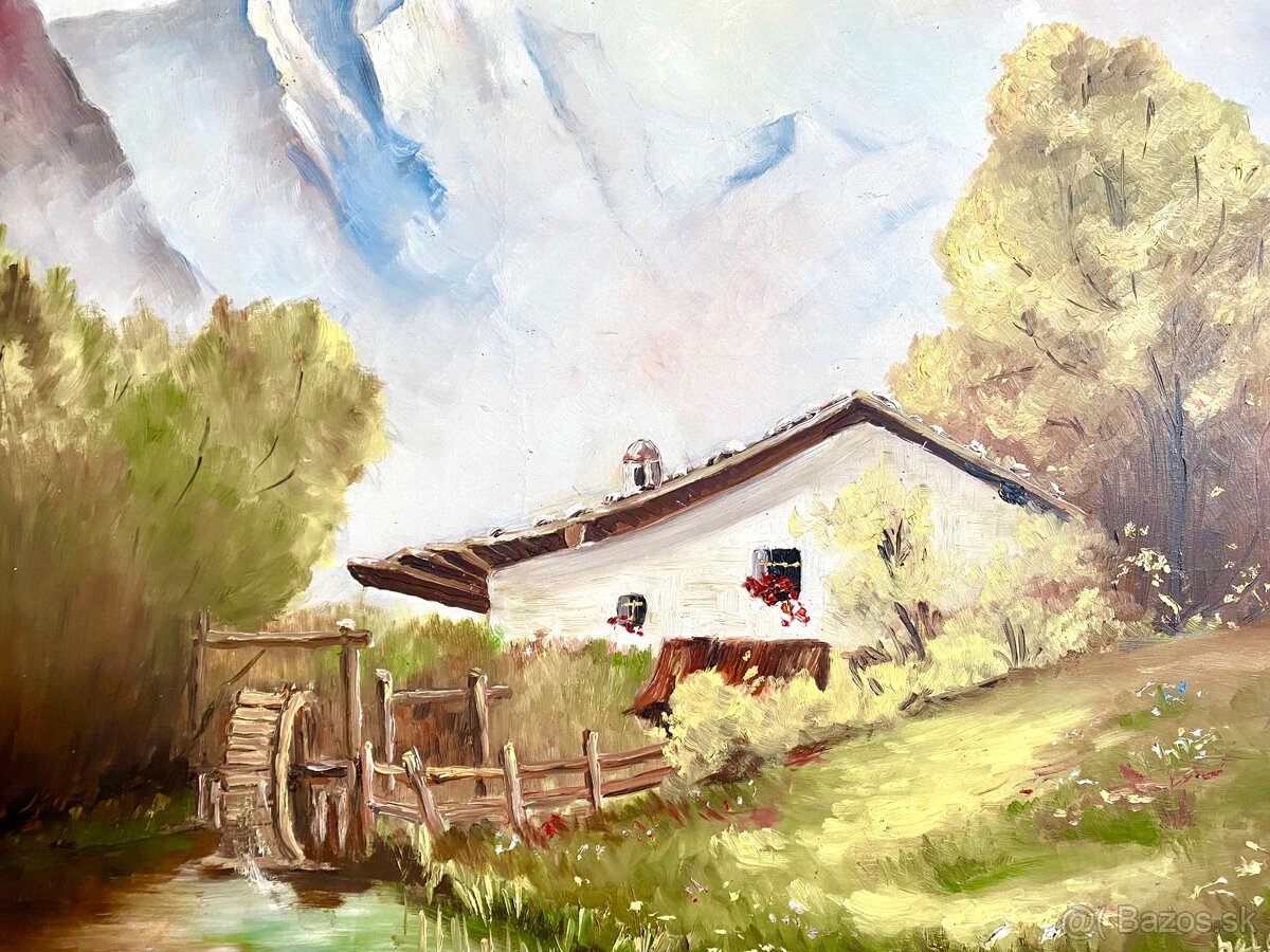 Starý obraz, olejomalba - 5