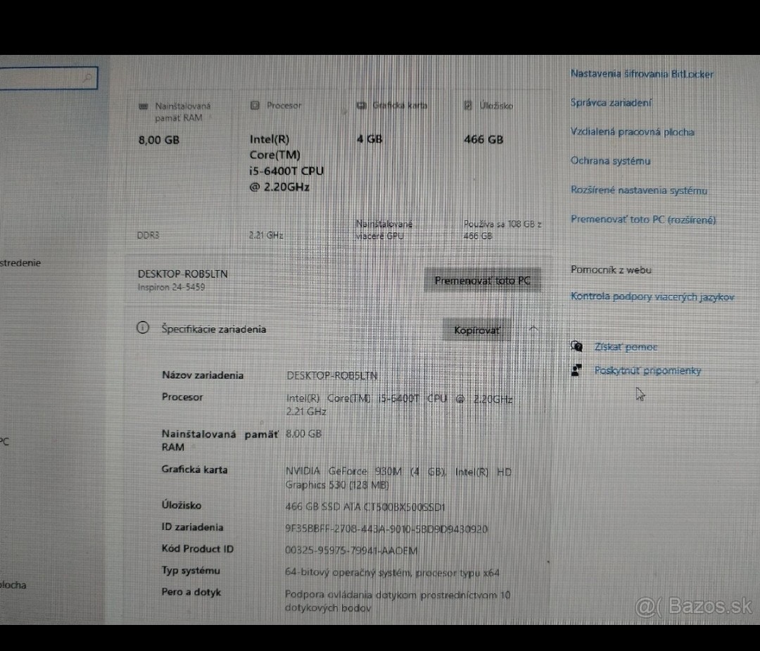 Dell inspiron 24 5459 - 5