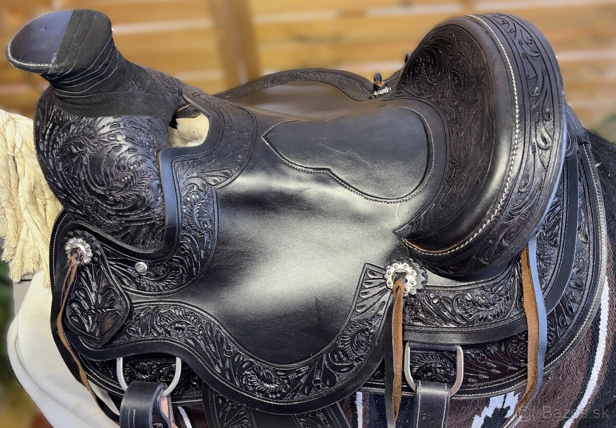 Westernový sedlový komplet 2) černý WADE - 5