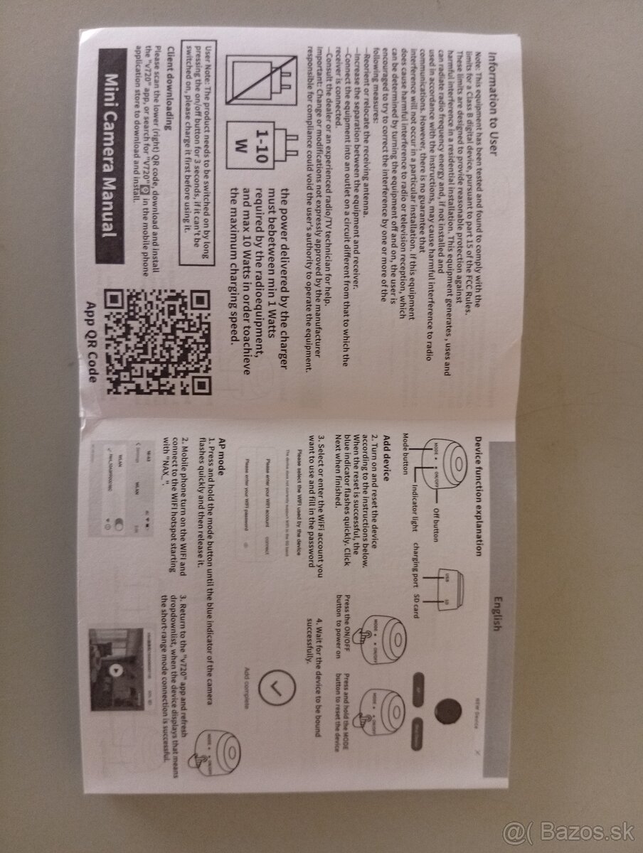 Mini Wi-Fi bezpečnostná kamera s SD kartou - 5