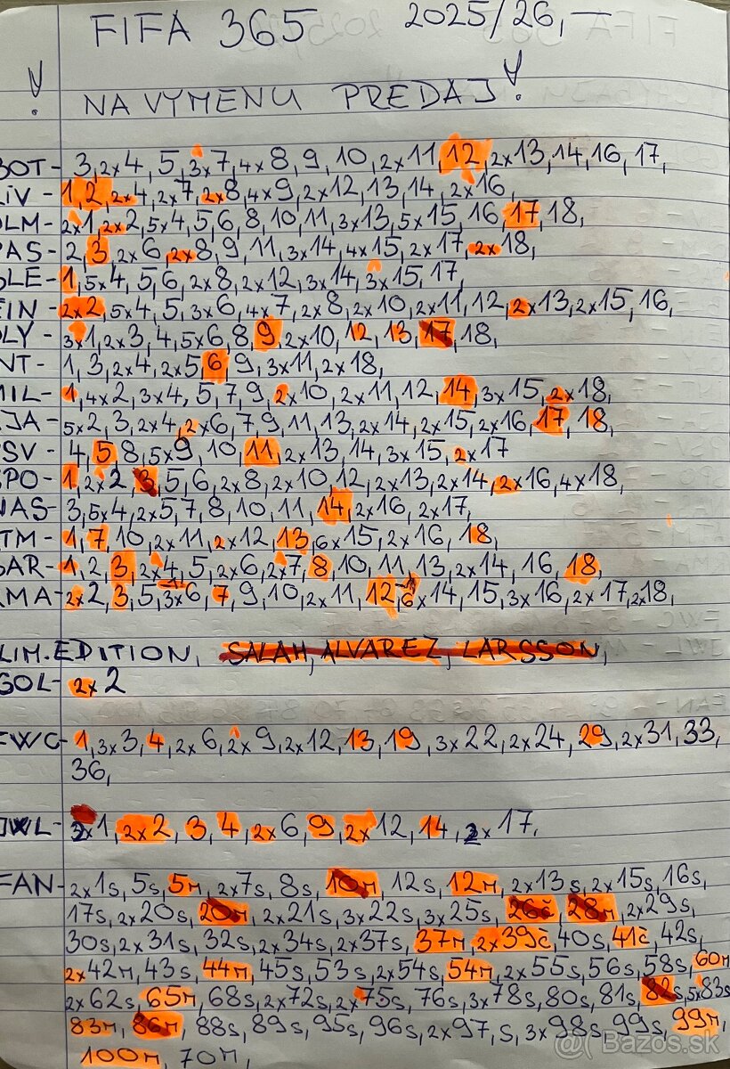 Futbalové kartičky - 5