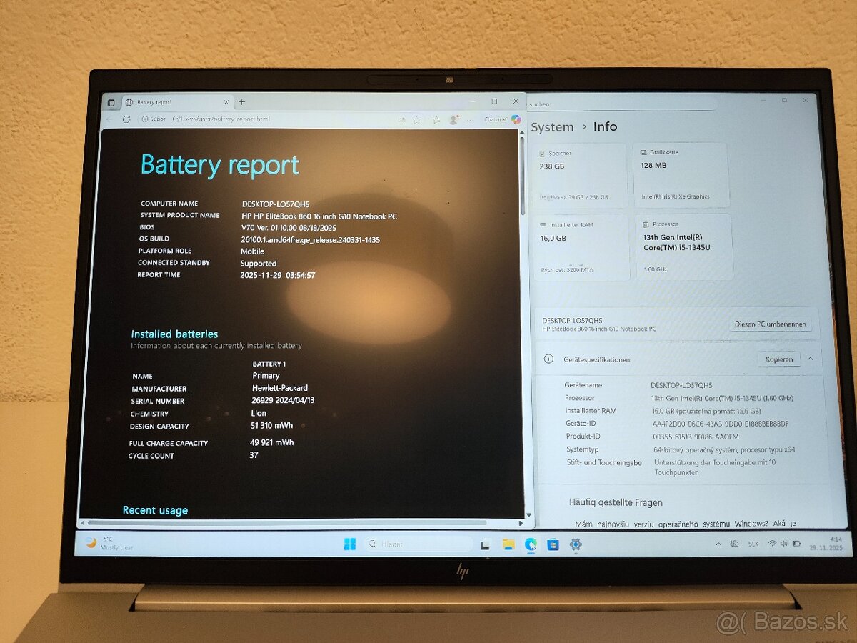 HP EliteBook 860 G10 | i5-1345U | 16 → 32 GB RAM | 256 →1 TB - 5