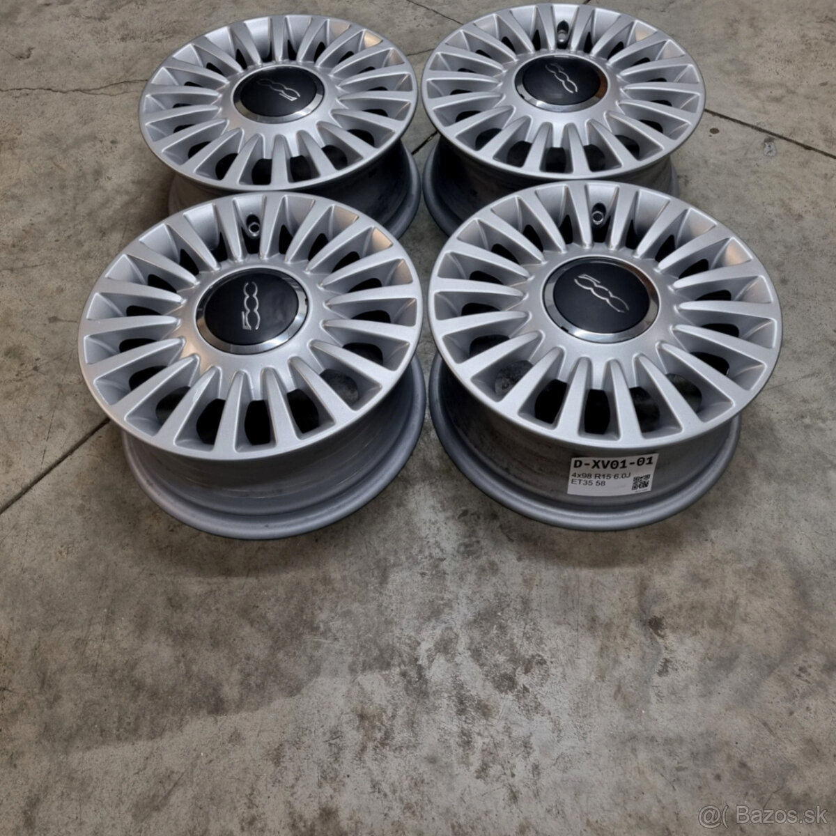 Hliníkové disky 4x98 R15 6J ET35 - 5