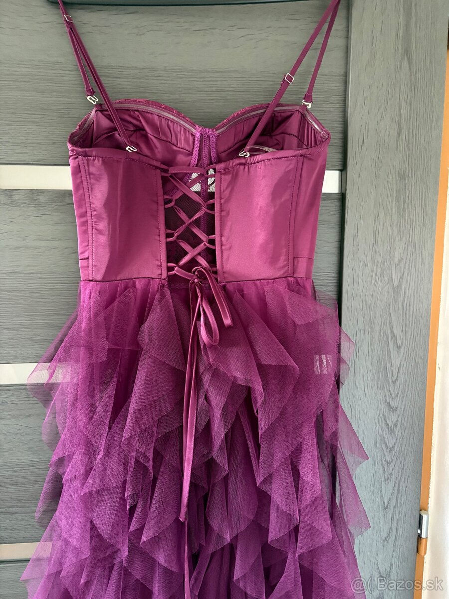 Fialové šaty 40/L - 5