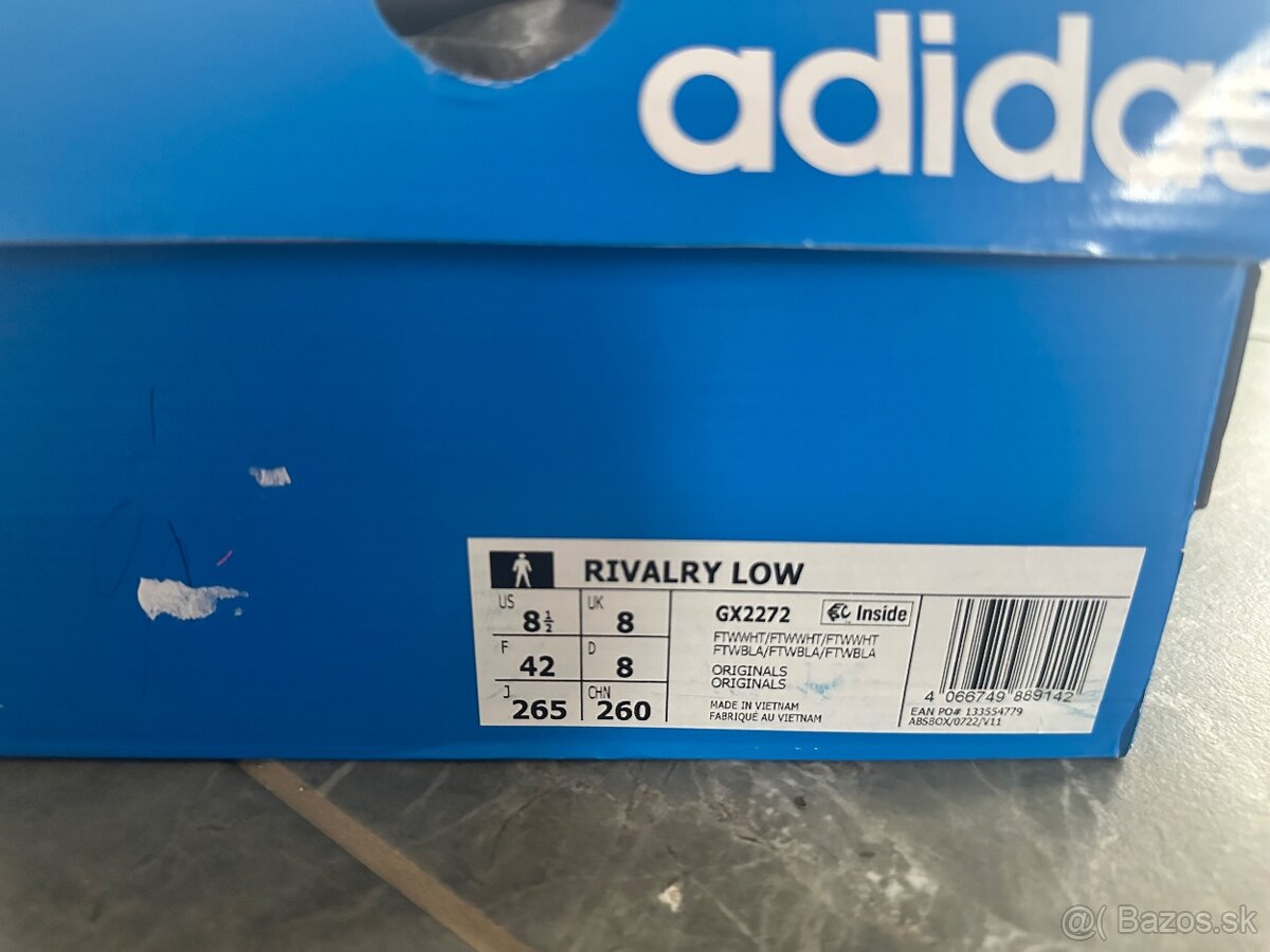 Adidas Rivalry Low White veľkosť 42 - 5