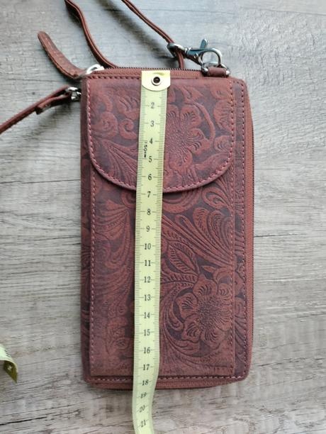 Kožená kabelka na mobil - peňaženka - 5