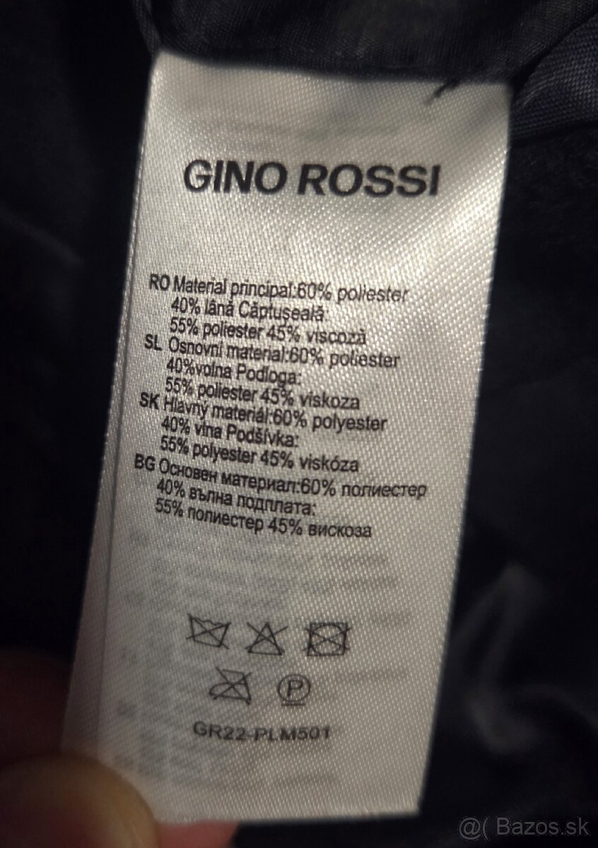 Predávam krásny kabát modrý Gino Rossi. Číslo S - 5