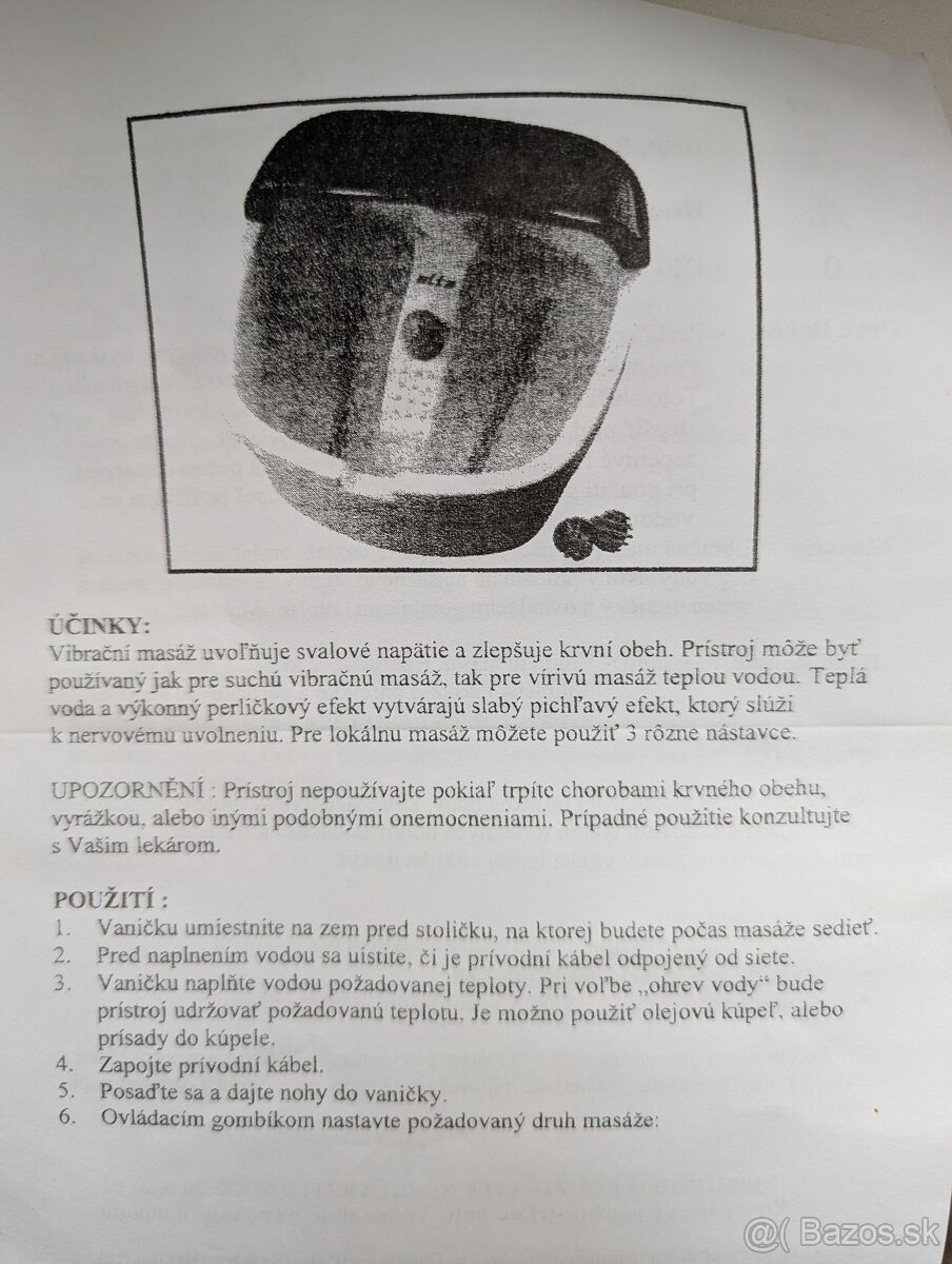 Masazna vanicka na nohy Ambos - 5