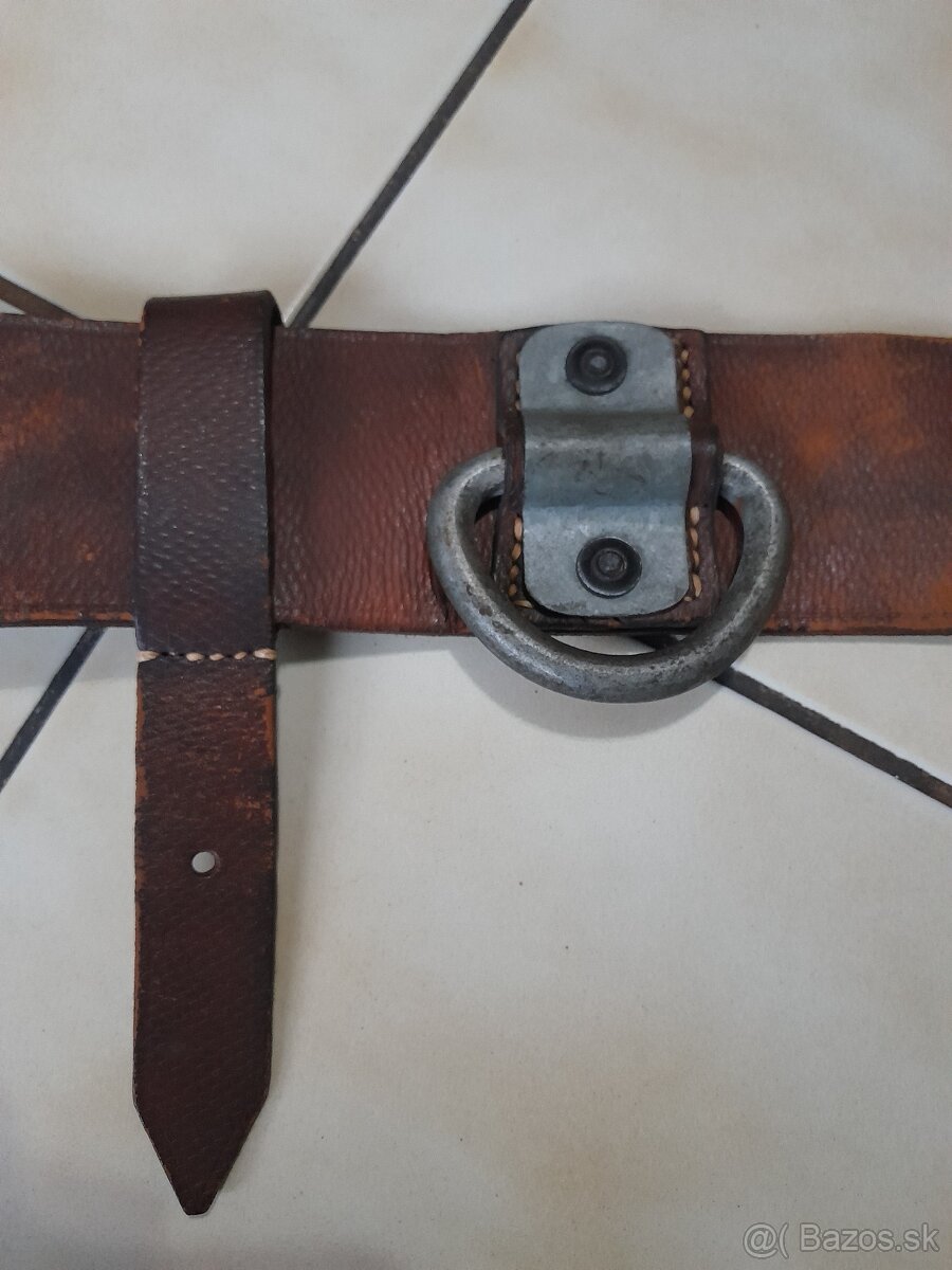 Masívny kožený opasok hasičský zbor - 5
