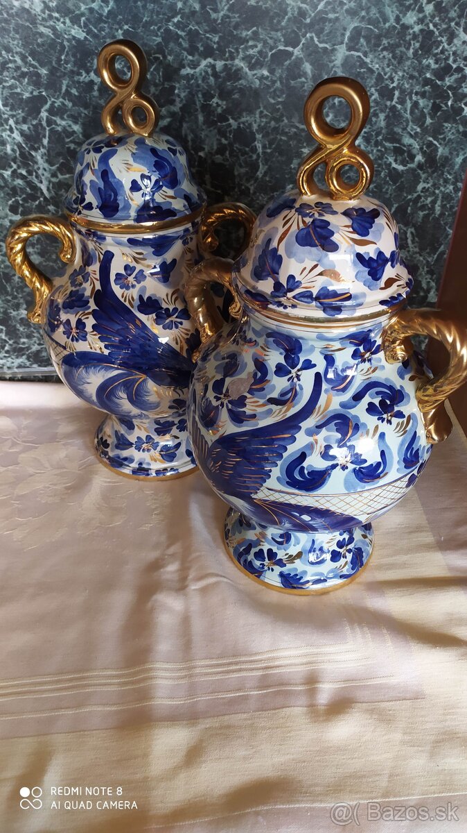 Porcelánová váza , dóza s poklopom - 5