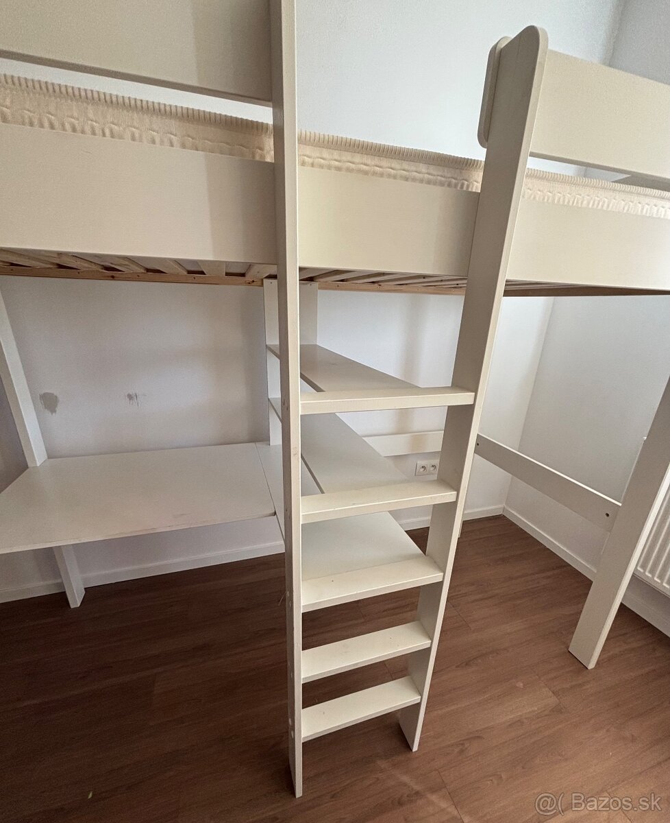Detská postel so stolom a policami - 5