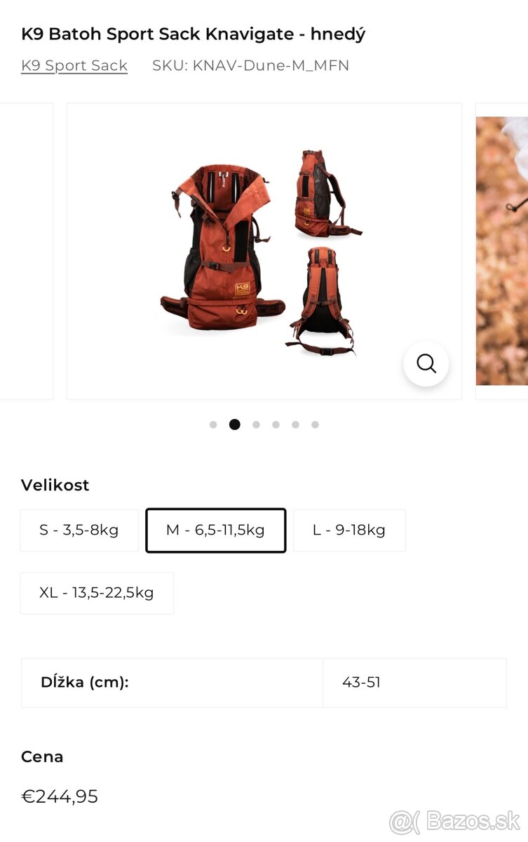 Predám tašku/nosič pre psa K9 Sport Sack - 5