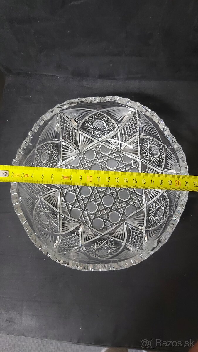 kryštálová brúsená misa priemerr 20cm - 5