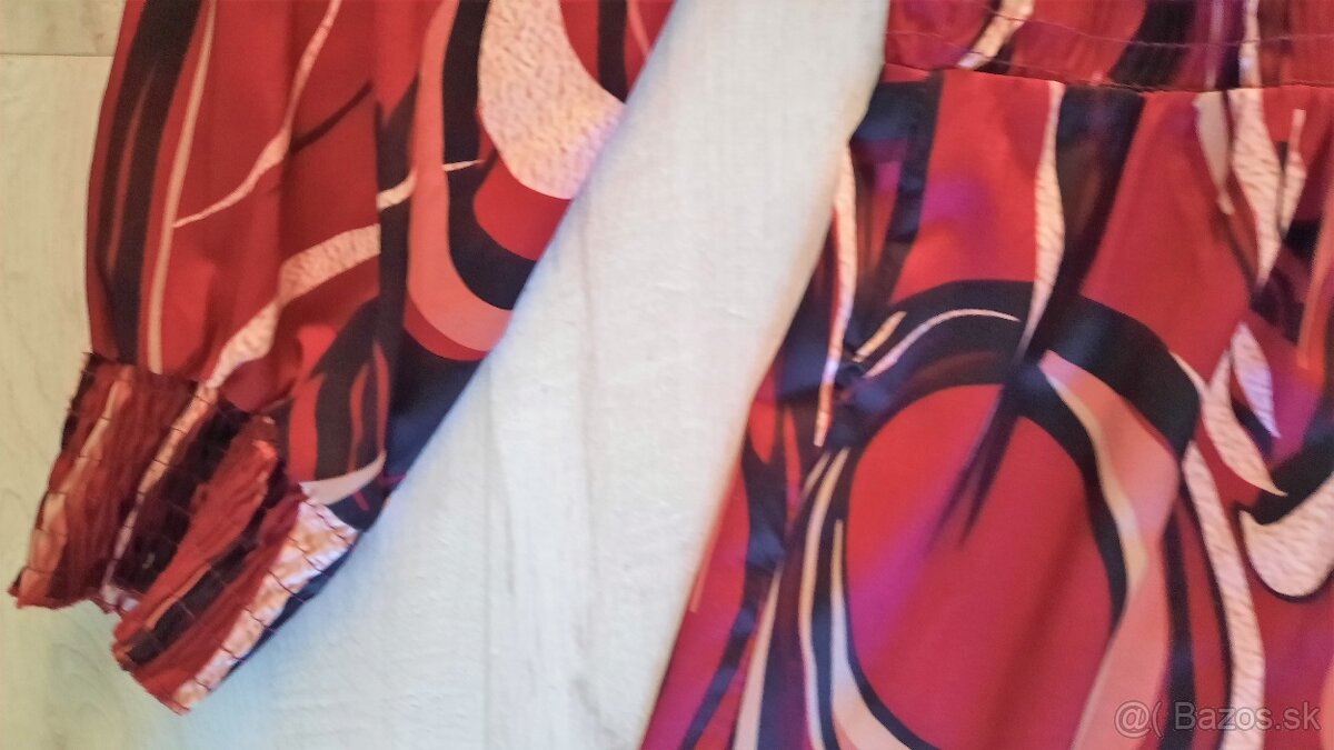 Bordové midi šaty, uni XS, S, M - 5