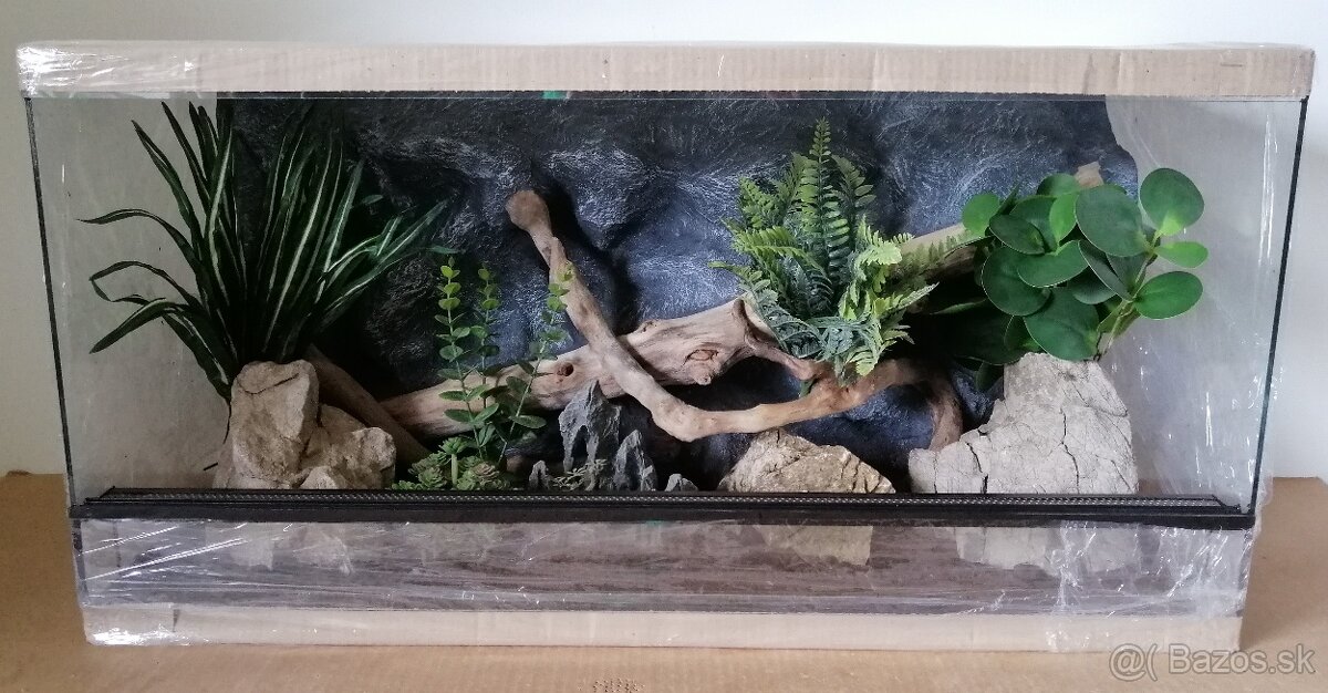 Terárium 80x40x40 s 3D stenou - 5
