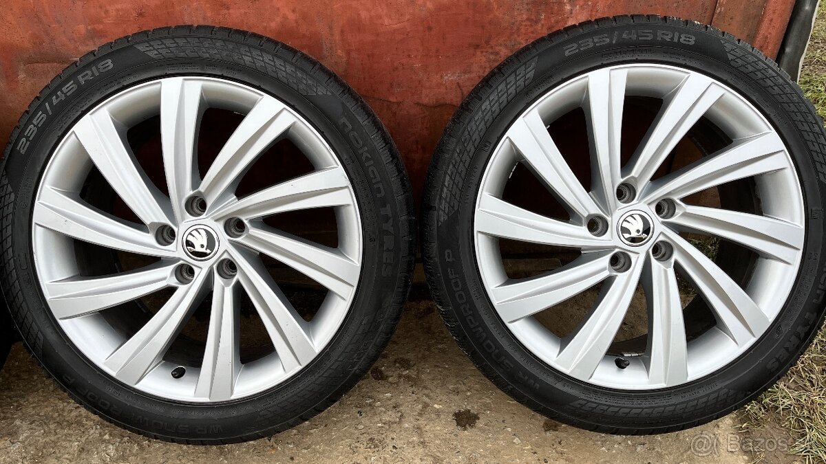 Škoda zimná sada 5x112 r18 Octavia superb - 5