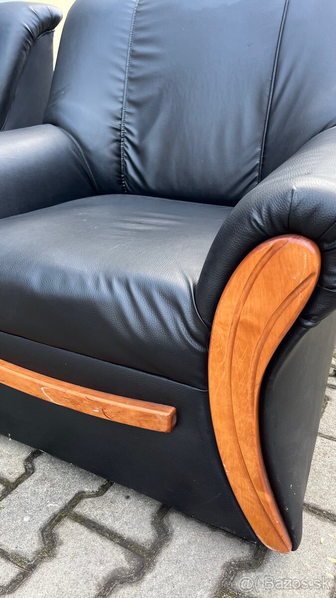 Kožené kreslo/gauč 2ks - 5