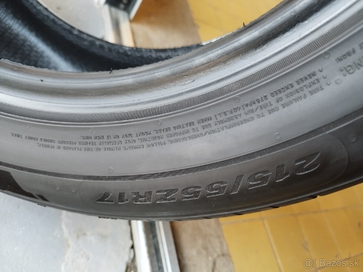 letne pneumatiky 215/55 r17 vw passat b8 - 5