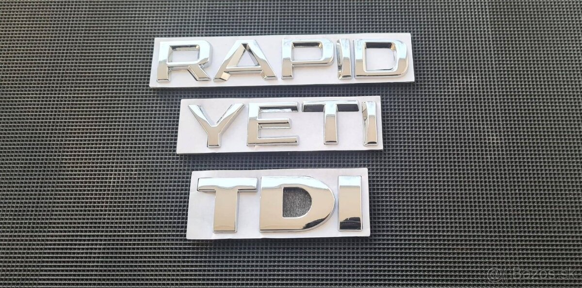 ŠKODA nápisy ČIERNE / CHROMOVE - 5