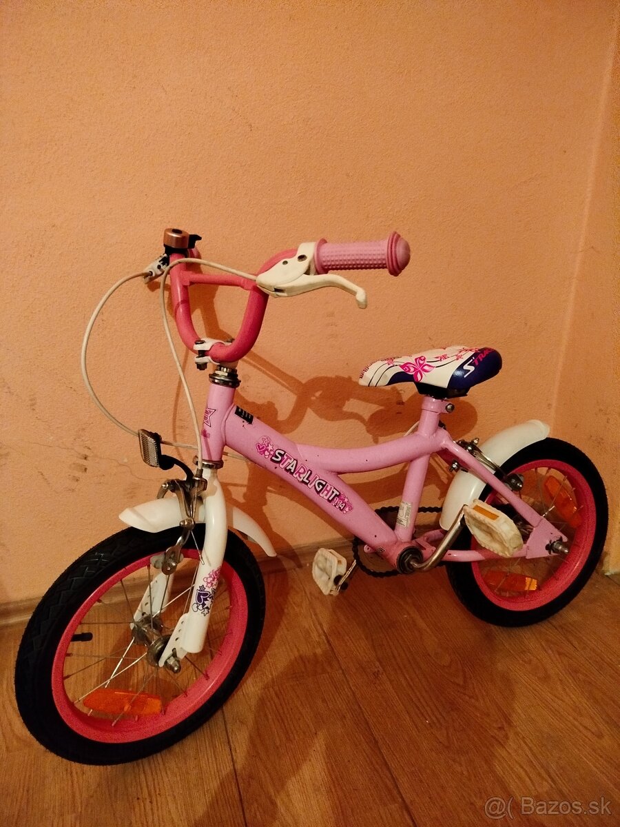 Detský bicykel 14 ružový - 5