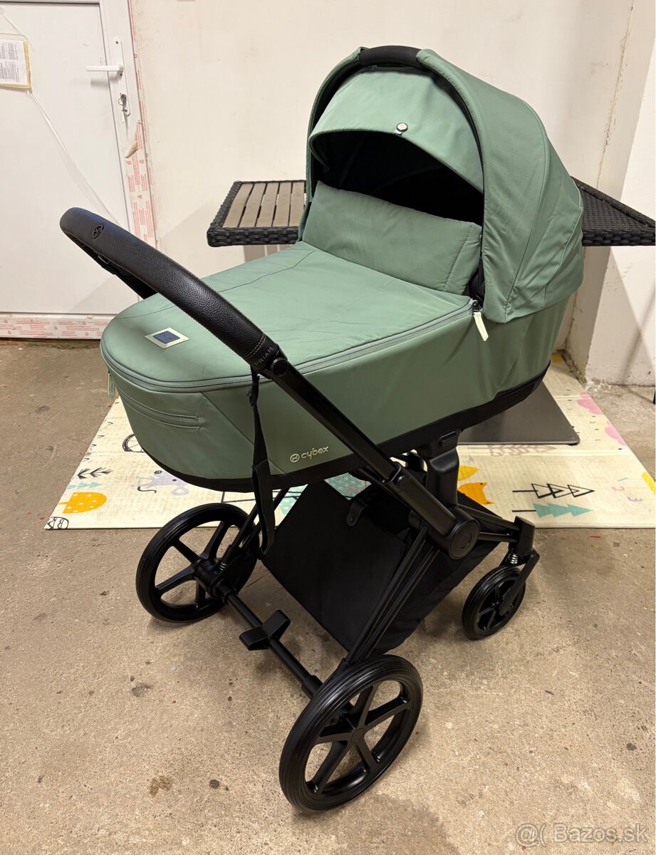 Kočík Cybex Priam Matt Black Leaf Green - 5
