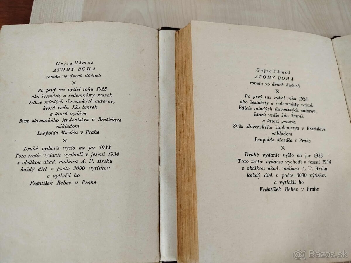 Atómy Boha 1. a 2. diel--1934--EMSA--Gejza Vámoš--Nakladateľ - 5