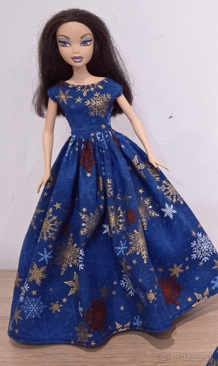 Barbie -vianocne šaty pre Barbie - 5