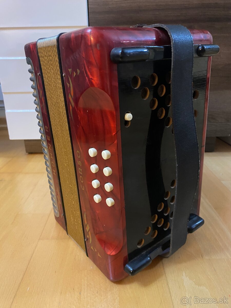 Heligonka Harmonika Hohner Corso CF 3hlas Začiatočník - 5