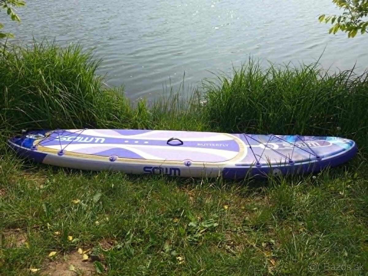 Paddleboard fialovy s obojstrannym veslom - 5