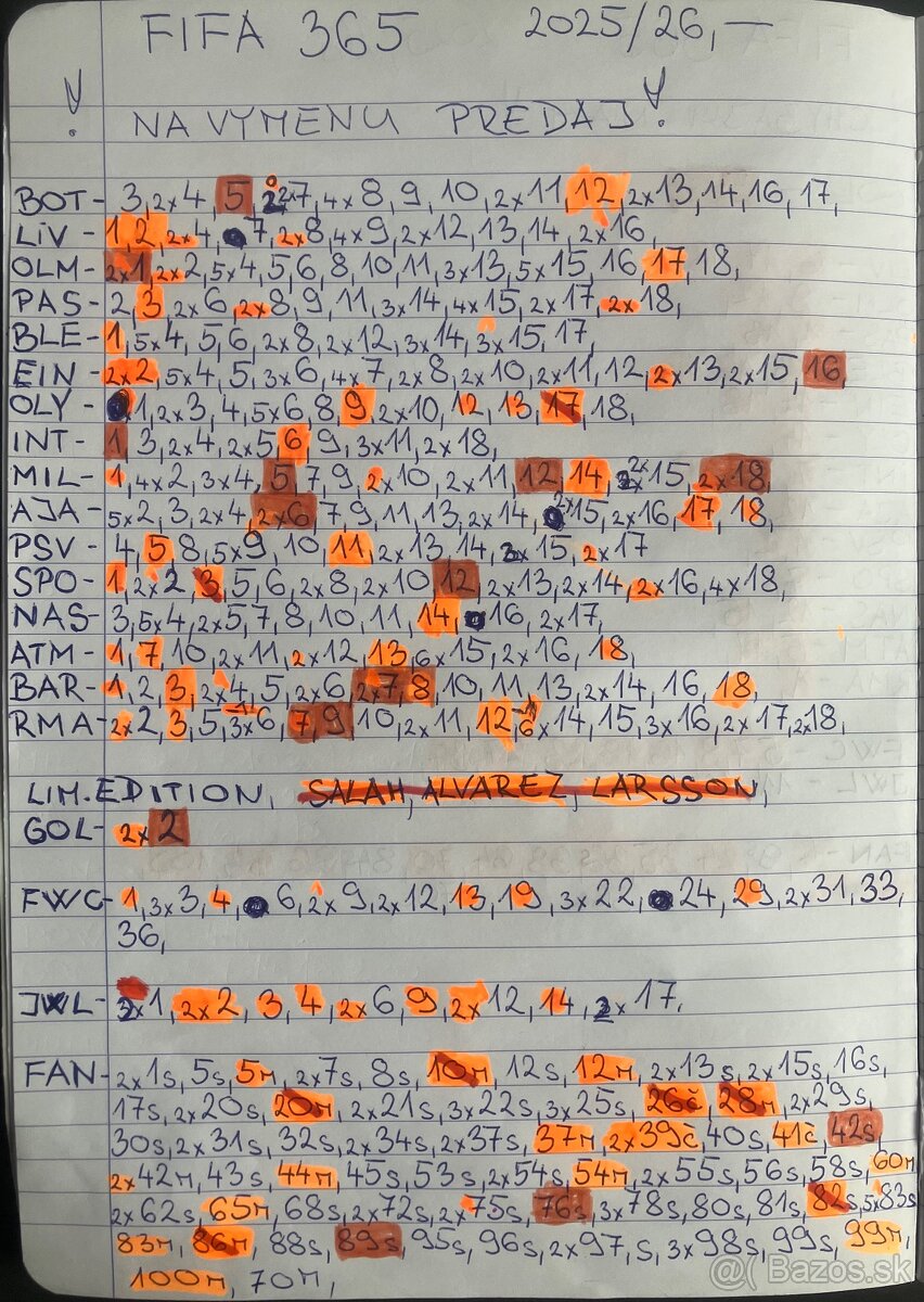 Futbalové kartičky - 5